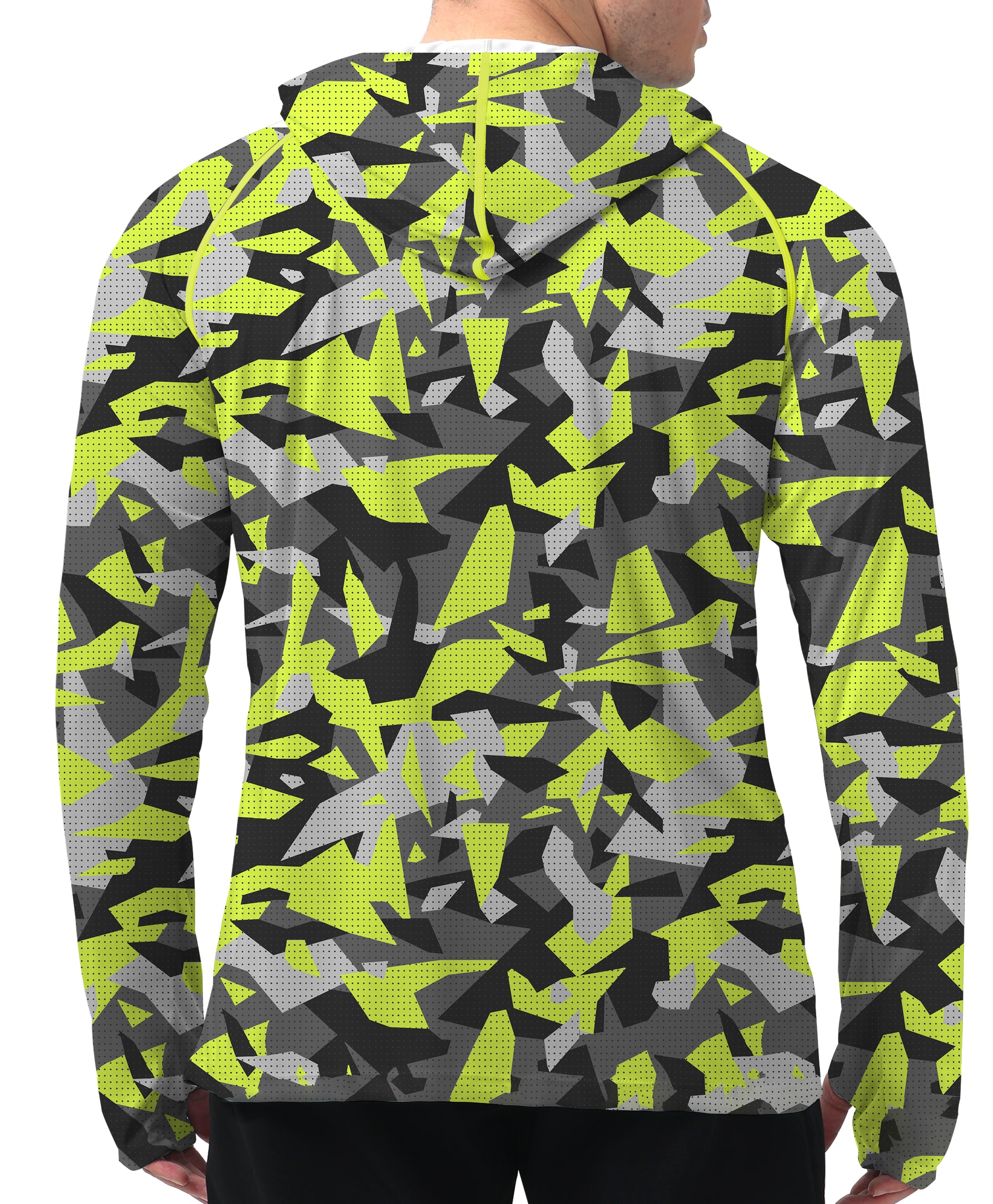 Light Green Camouflage UPF 50+ Sunscreen Hoodie