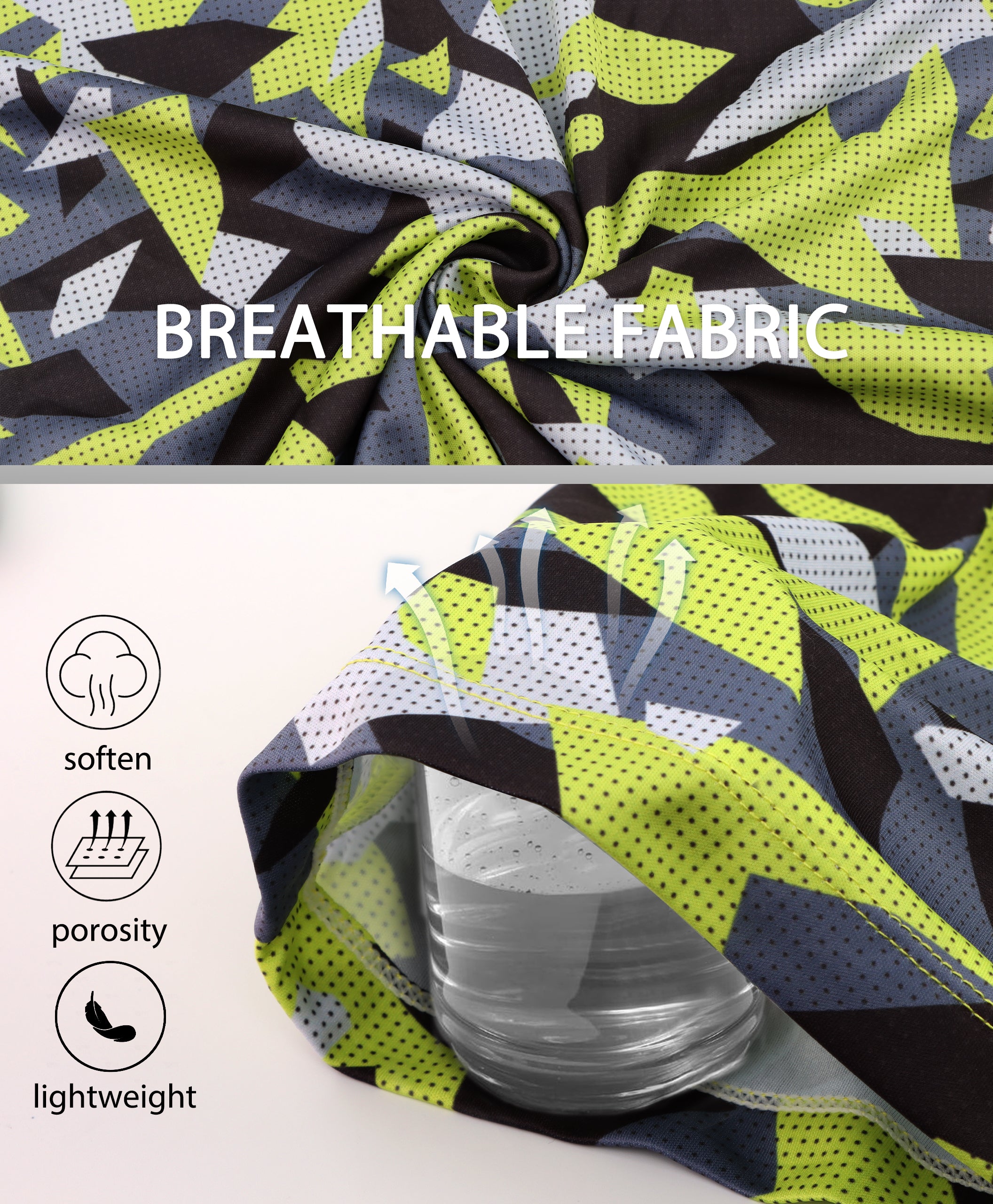 Light Green Camouflage UPF 50+ Sunscreen Hoodie