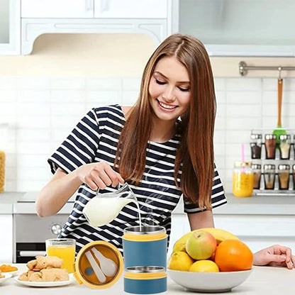 Portable Thermal Cooker Jar | 12H Heat Retention for Office & Gym | BPA-Free & Leakproof