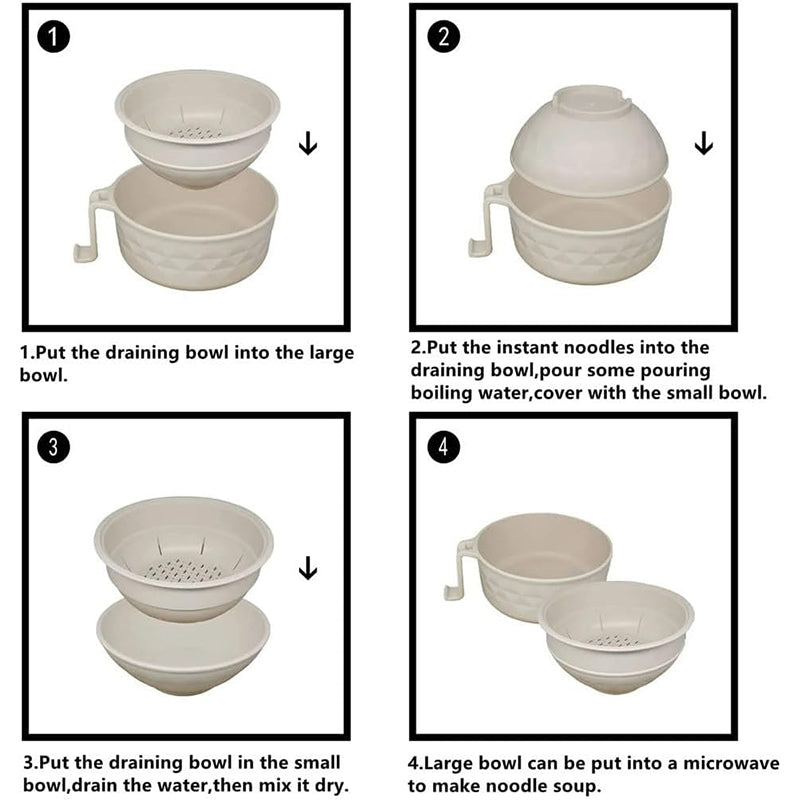 Ramen Bowl Set with Chopsticks, Microwave Safe Noodle Bowl, Ideal for Dorm Rooms, Apartments, and Quick Meal Preparation