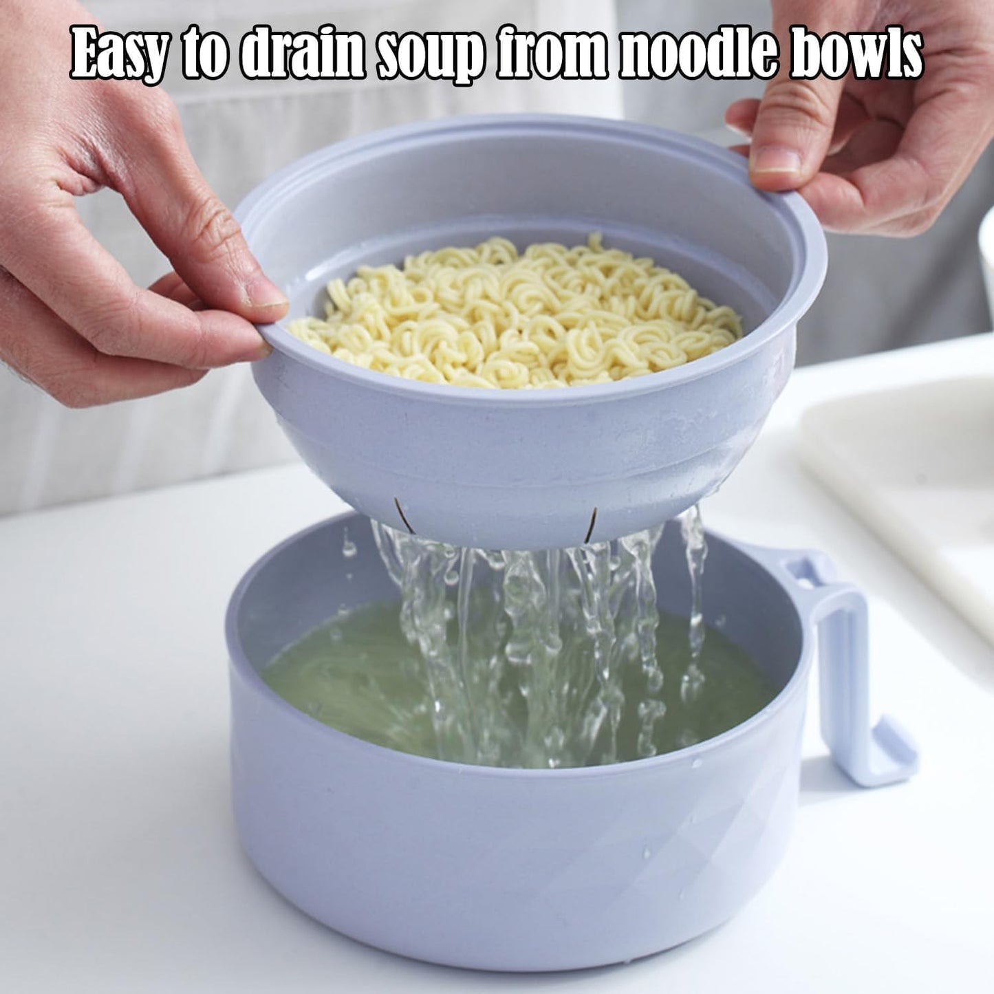 Ramen Bowl Set with Chopsticks, Microwave Safe Noodle Bowl, Ideal for Dorm Rooms, Apartments, and Quick Meal Preparation