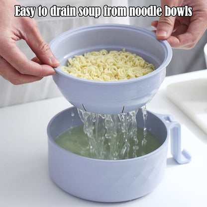 Ramen Bowl Set with Chopsticks, Microwave Safe Noodle Bowl, Ideal for Dorm Rooms, Apartments, and Quick Meal Preparation