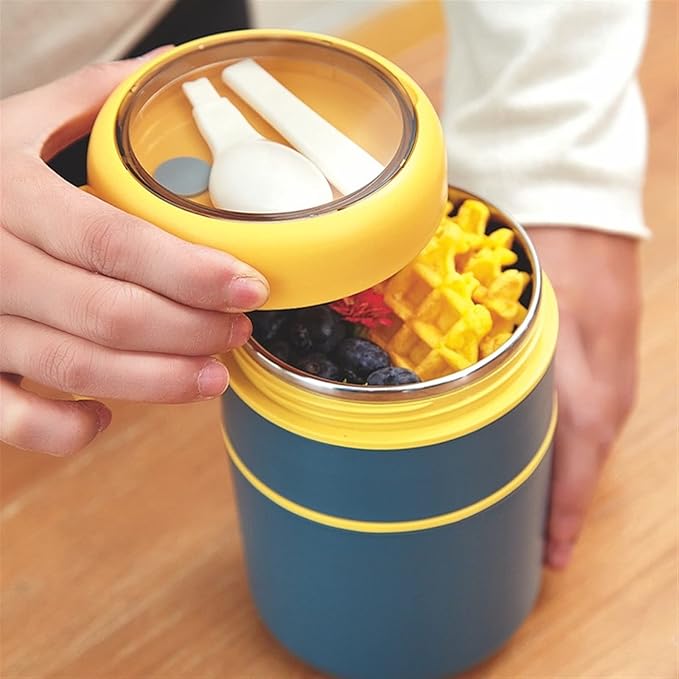 Portable Thermal Cooker Jar | 12H Heat Retention for Office & Gym | BPA-Free & Leakproof
