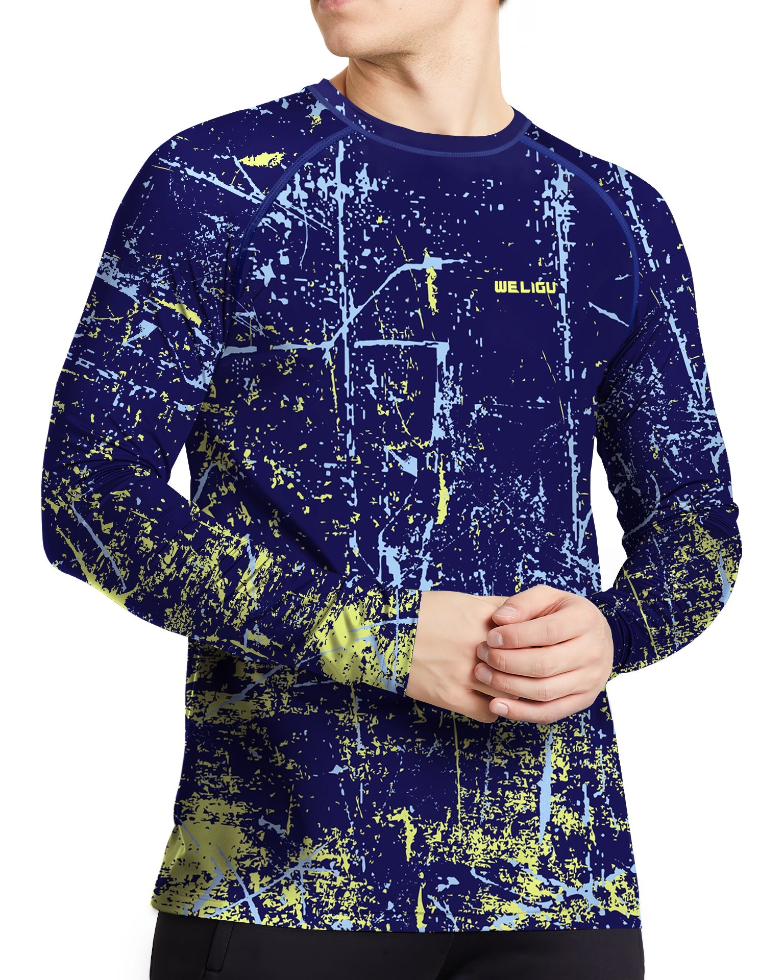 Purple Splash-Ink UPF 50+ Sunscreen Shirt