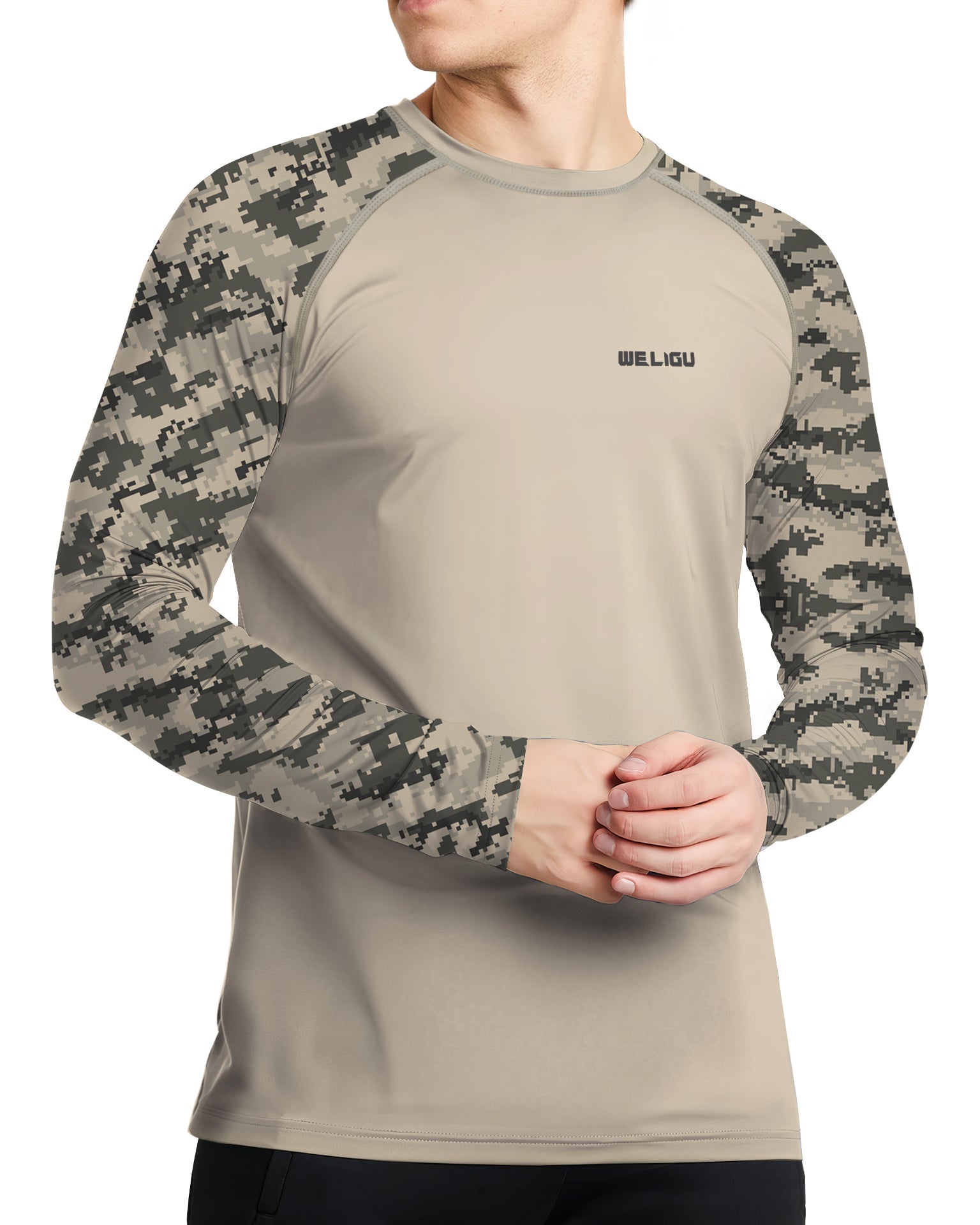 Khaki Camouflage UPF 50+ Sunscreen Shirt