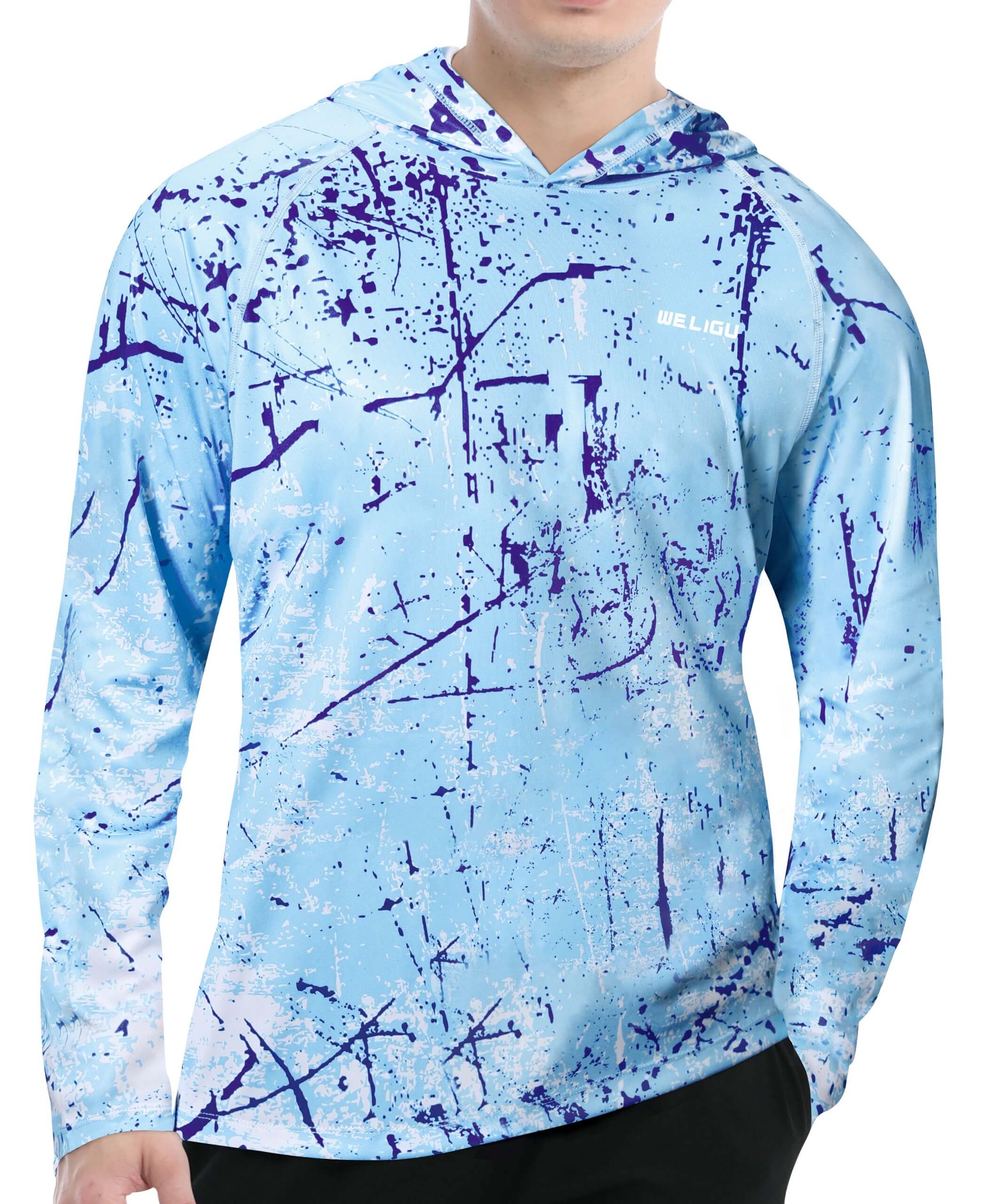 Men's UPF 50+ Sun Protection Fishing Hoodie