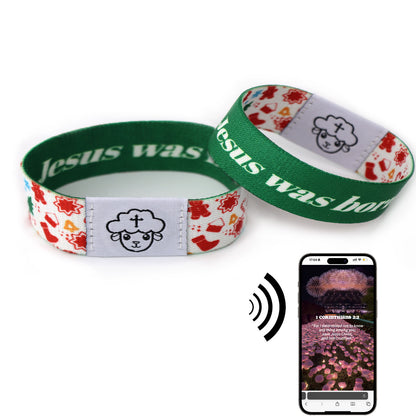 FaithWrist Daily Bible Verse Bracelet - Waterproof, Stretchable & Reversible with Upgraded Chip for Enhanced Performance
