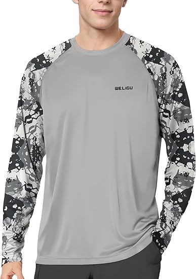Grey Camouflage UPF 50+ Sun Protection Shirt