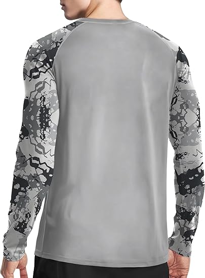 Grey Camouflage UPF 50+ Sun Protection Shirt
