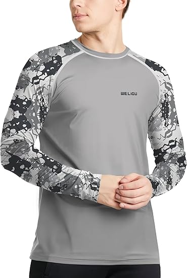 Grey Camouflage UPF 50+ Sun Protection Shirt