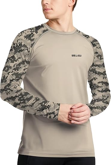 Khaki Camouflage UPF 50+ Sunscreen Shirt