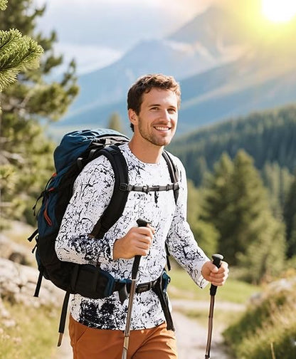 Black and White Splash-Ink UPF 50+ Sun Protection Shirt