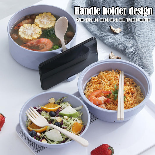 Ramen Bowl Set with Chopsticks, Microwave Safe Noodle Bowl, Ideal for Dorm Rooms, Apartments, and Quick Meal Preparation