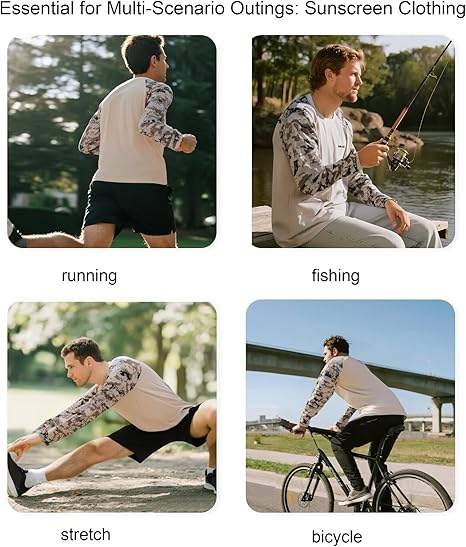 Khaki Camouflage UPF 50+ Sunscreen Shirt