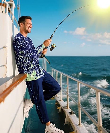 Purple Splash-Ink UPF 50+ Sunscreen Shirt