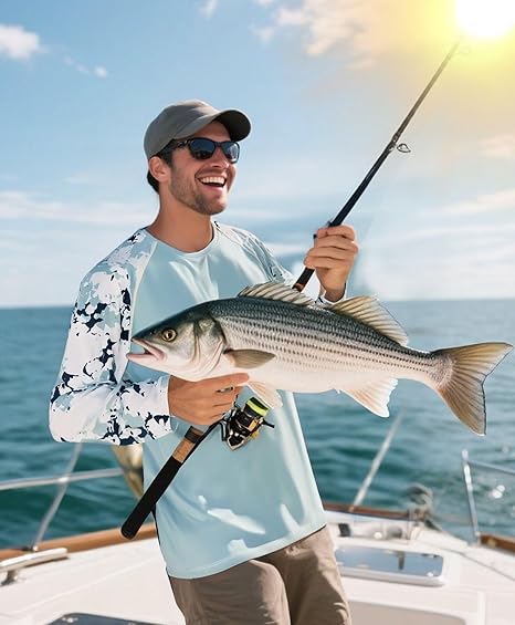 Blue Camouflage UPF 50+ Sun Protection Shirt