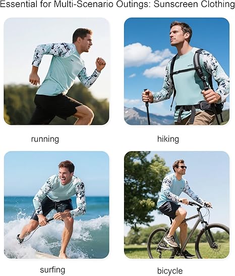 Blue Camouflage UPF 50+ Sun Protection Shirt