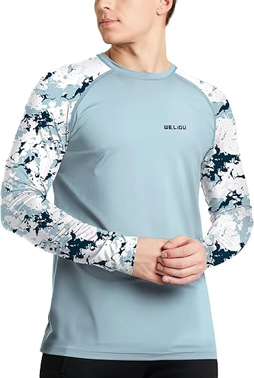 Blue Camouflage UPF 50+ Sun Protection Shirt