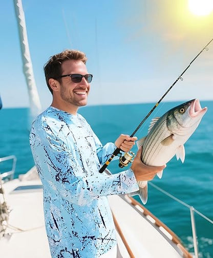 Blue Splash-Ink UPF 50+ Sunscreen Shirt