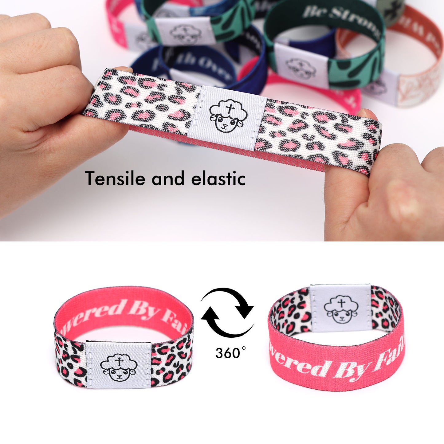 FaithWrist Daily Bible Verse Bracelet - Waterproof, Stretchable & Reversible with Upgraded Chip for Enhanced Performance