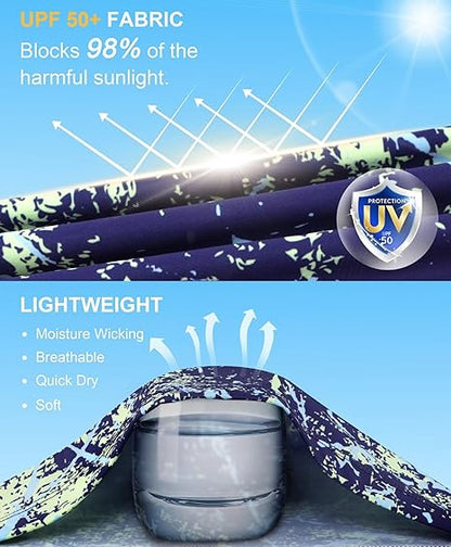 Purple Splash-Ink UPF 50+ Sunscreen Shirt