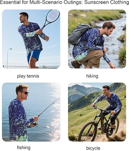 Purple Splash-Ink UPF 50+ Sunscreen Shirt