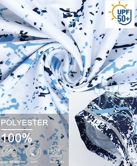 White Splash-Ink UPF 50+ Sun Protection Shirt