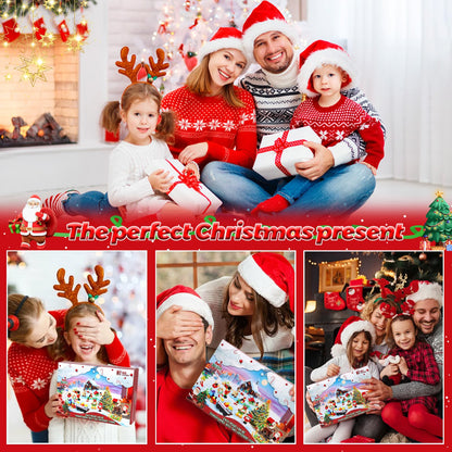 Advent Calendar Christmas Building Blocks Set,12-in-1 Countdown to Christmas Christmas Presents Thanksgiving Gifts for Adults