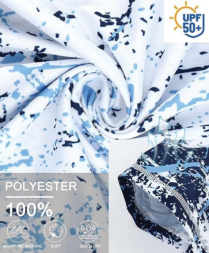 White Splash-Ink UPF 50+ Sun Protection T-Shirt