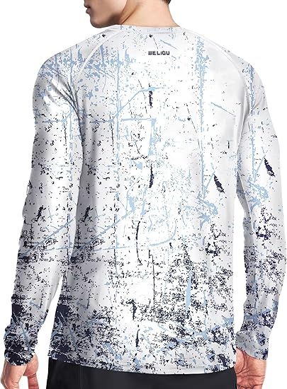 White Splash-Ink UPF 50+ Sun Protection Shirt
