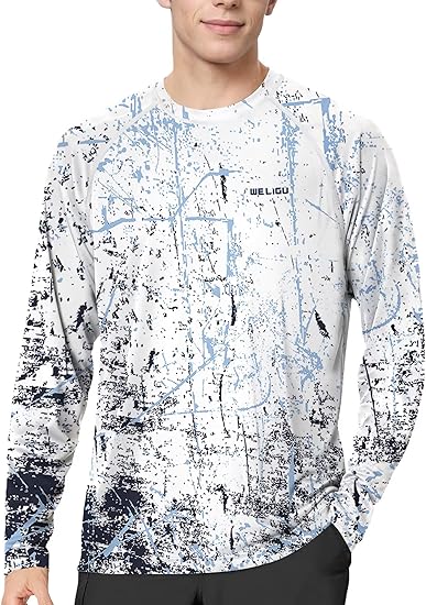 White Splash-Ink UPF 50+ Sun Protection Shirt