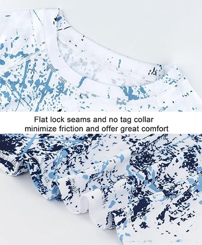 White Splash-Ink UPF 50+ Sun Protection Shirt