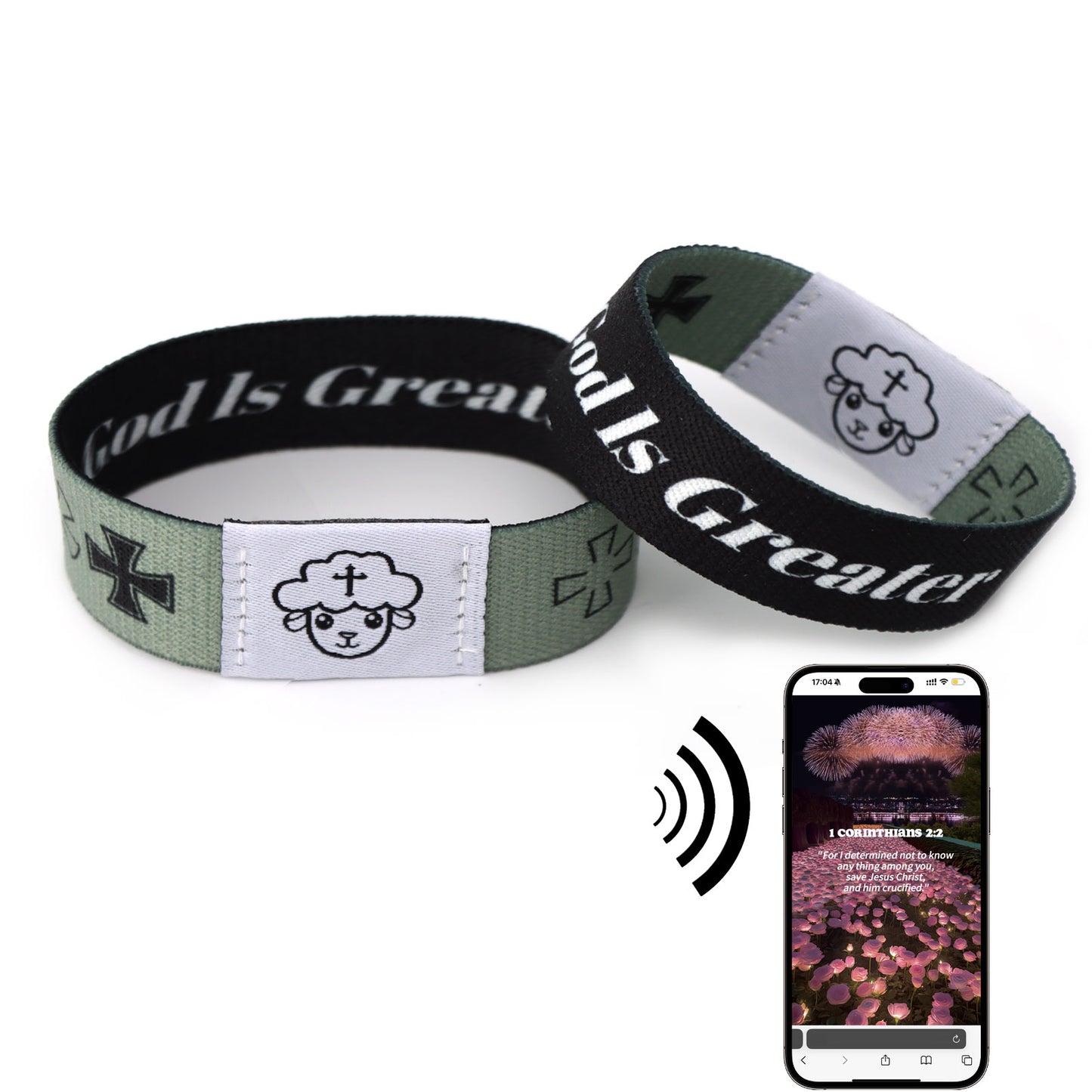 FaithWrist Daily Bible Verse Bracelet - Waterproof, Stretchable & Reversible with Upgraded Chip for Enhanced Performance