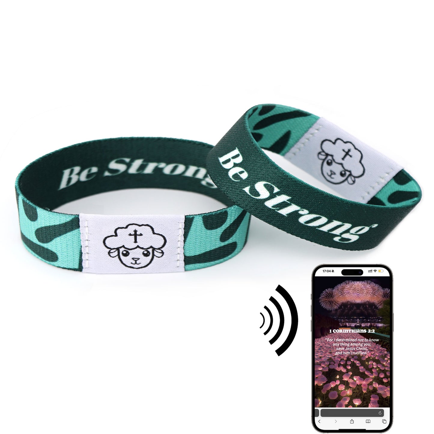 FaithWrist Daily Bible Verse Bracelet - Waterproof, Stretchable & Reversible with Upgraded Chip for Enhanced Performance