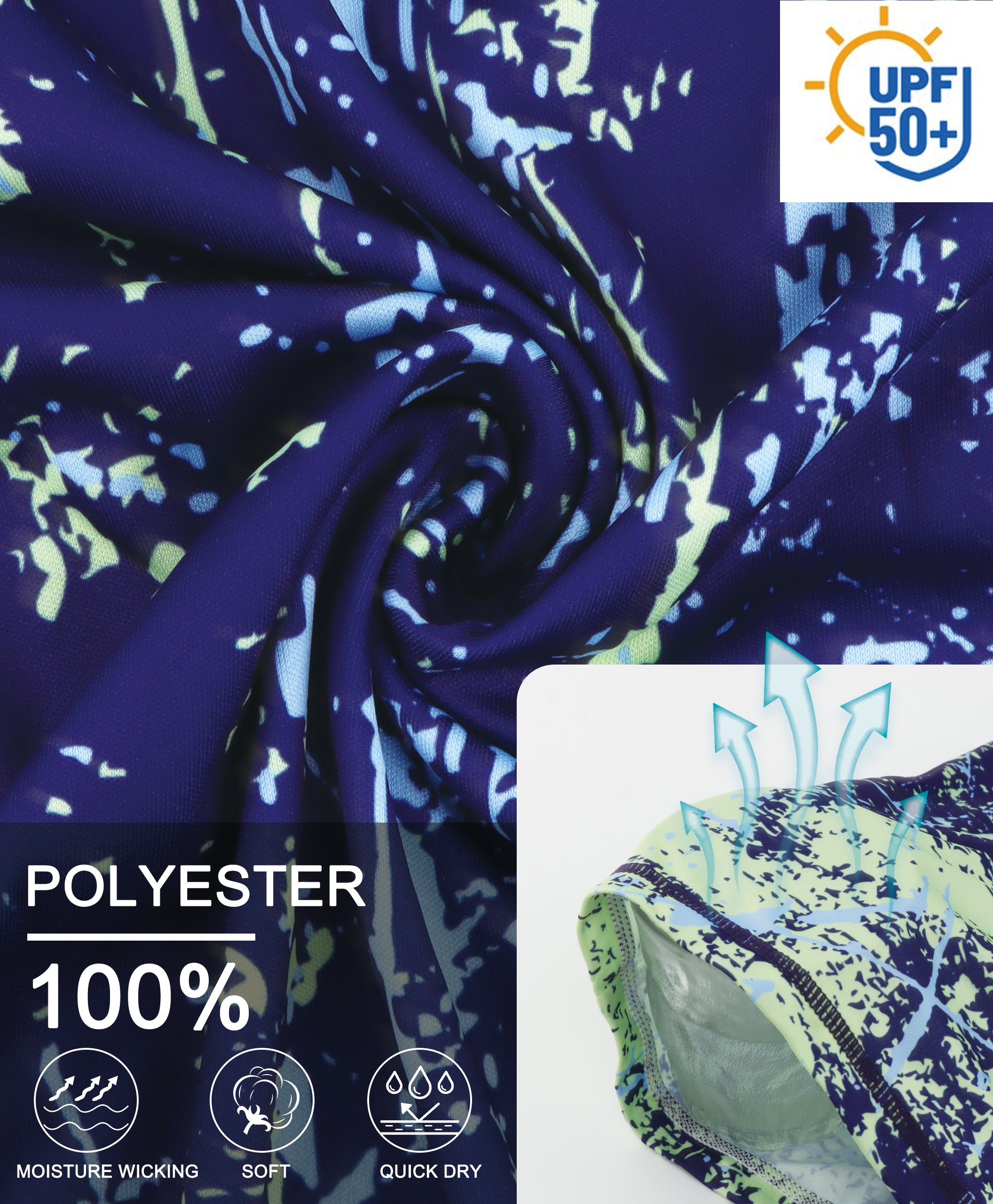 Purple Splash-Ink UPF 50+ Sunscreen T-Shirt