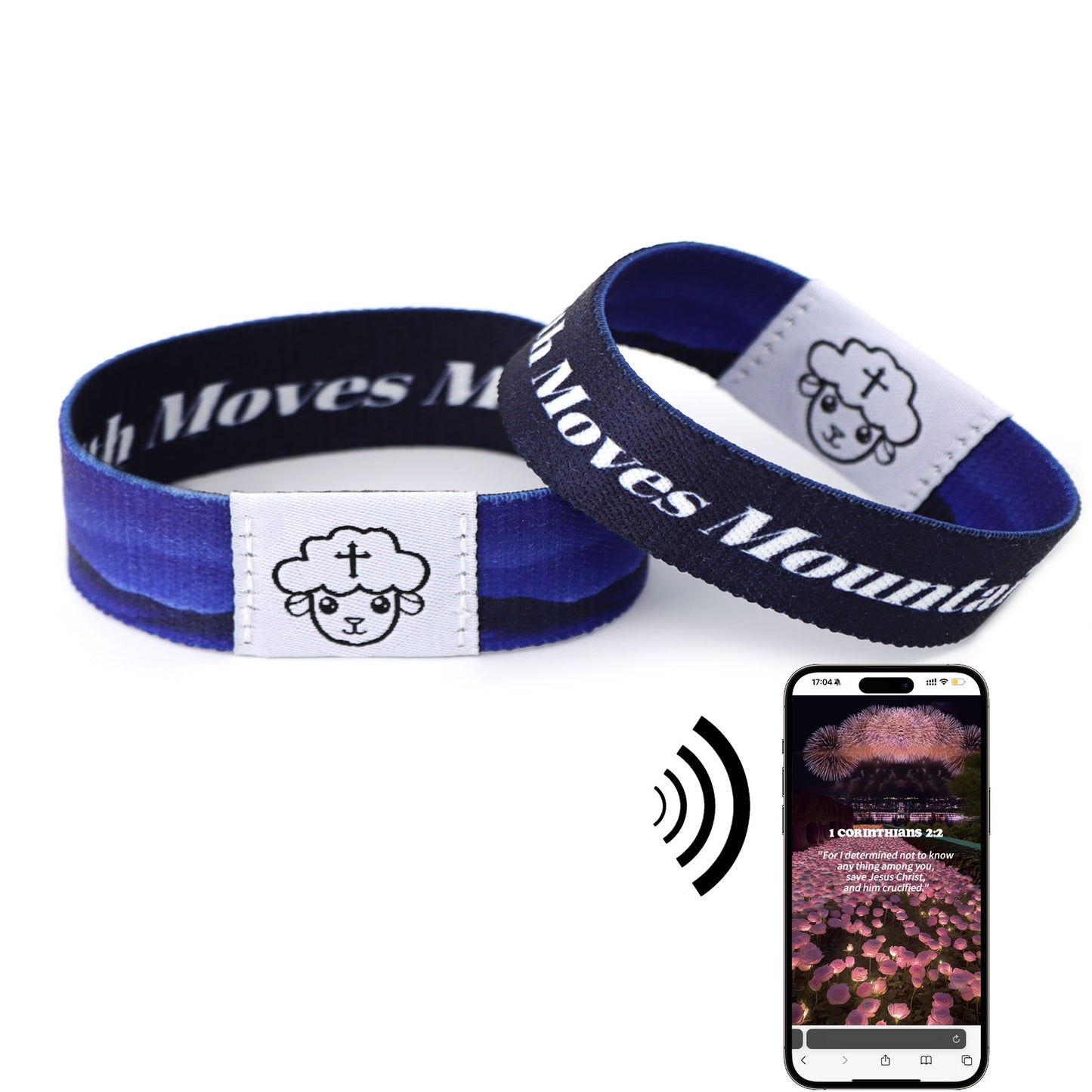 FaithWrist Daily Bible Verse Bracelet - Waterproof, Stretchable & Reversible with Upgraded Chip for Enhanced Performance