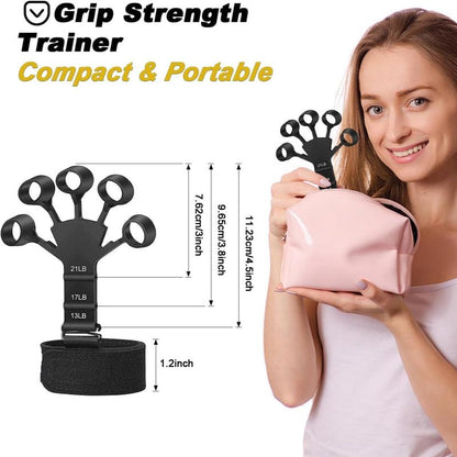 Adjustable Hand Grip Strengthener, 2-Pack Finger Exerciser and Stretcher for Strength Training and Hand Rehab, Portable Home Gym Tool for Anxiety Relief, Summer or Fall Gift for Men