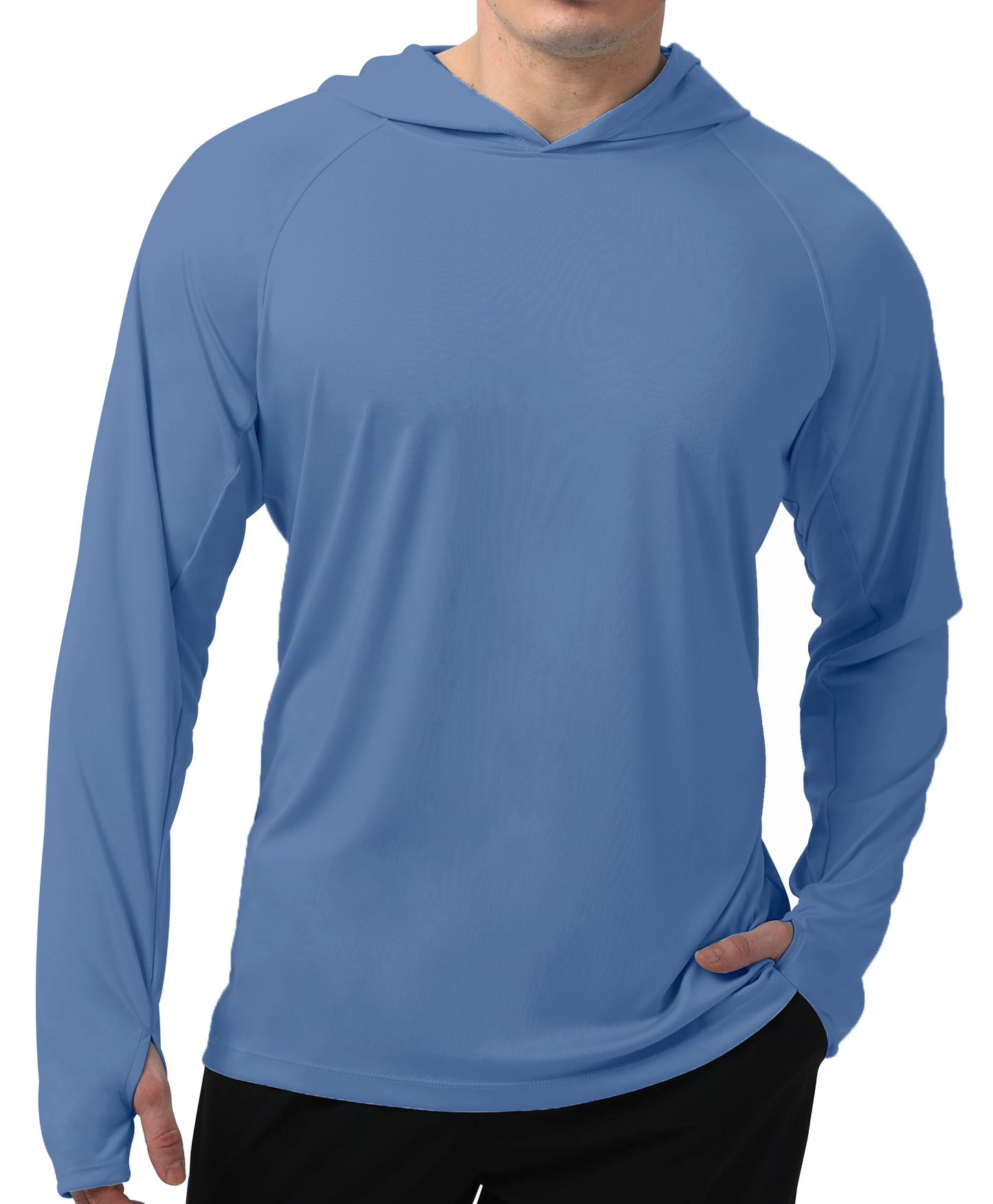 Azure Solid Color UPF 50+ Sunscreen Hoodie
