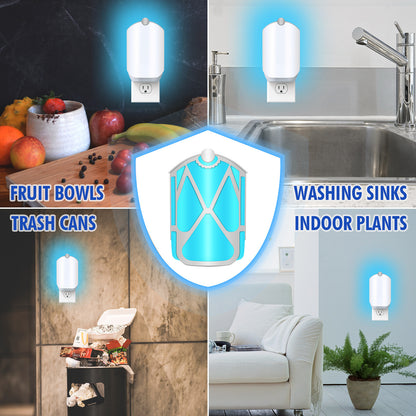 Flying Insect Light Trap Refills – 4 High-Performance Cartridges for Capturing Fruit Flies, Gnats, Houseflies – Ideal for Indoor Use in Homes, Kitchens, and Offices – Easy Pest Control