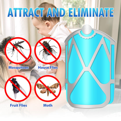 Flying Insect Light Trap Refills – 4 High-Performance Cartridges for Capturing Fruit Flies, Gnats, Houseflies – Ideal for Indoor Use in Homes, Kitchens, and Offices – Easy Pest Control