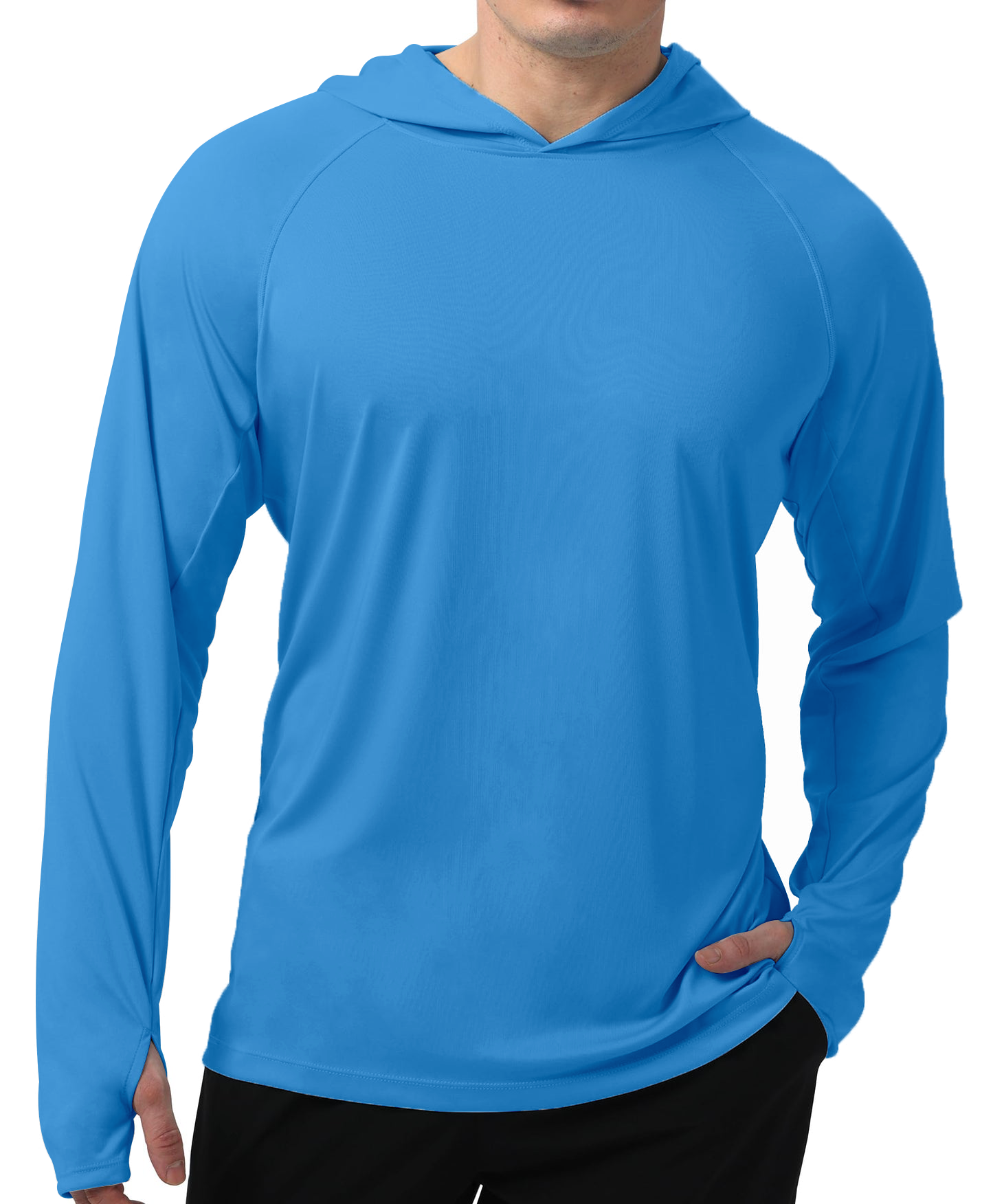 Azure Solid Color UPF 50+ Sunscreen Hoodie