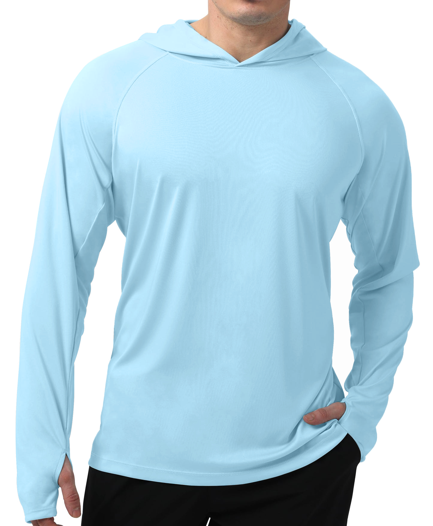 Azure Solid Color UPF 50+ Sunscreen Hoodie