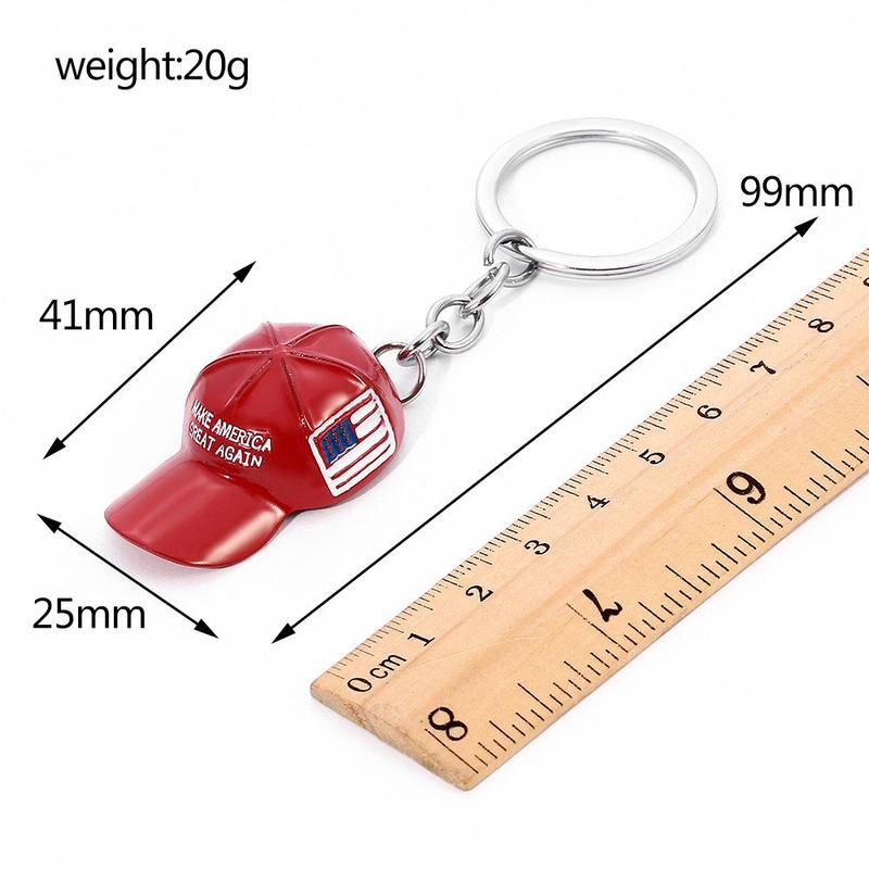 Hat Metal Keychain Baseball Cap Keychain,Metal Key Chain Keychain Ring with USA Flag,Flag Hat Metal Key Chain