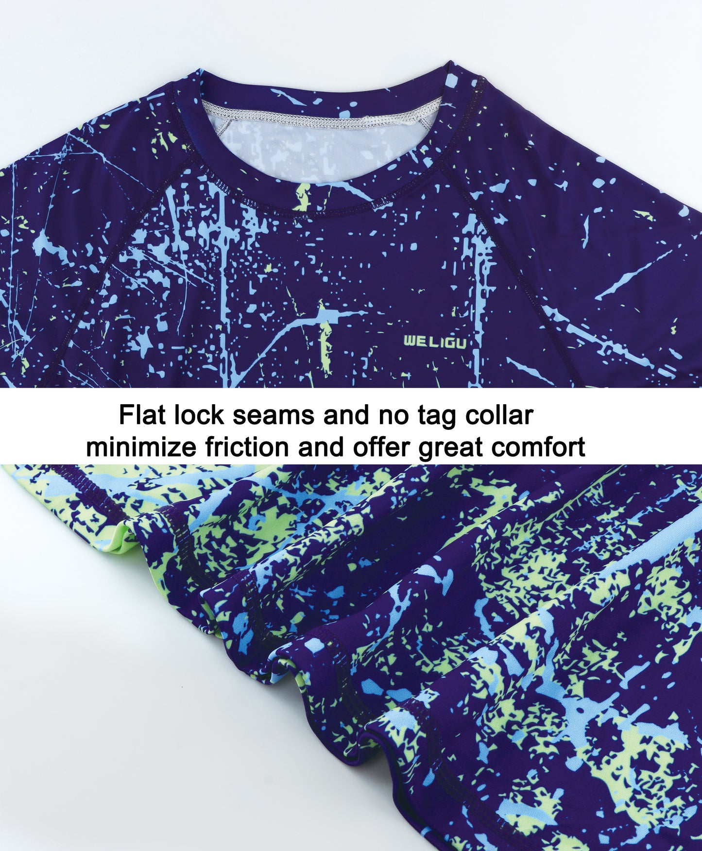 Purple Splash-Ink UPF 50+ Sunscreen T-Shirt