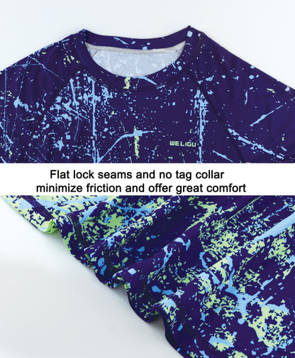 Purple Splash-Ink UPF 50+ Sunscreen T-Shirt