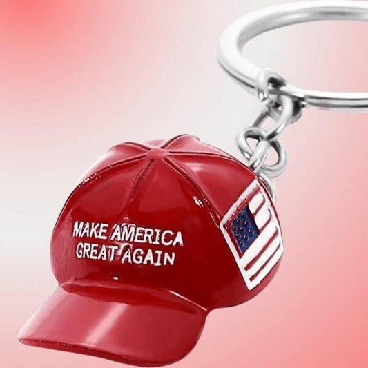 Hat Metal Keychain Baseball Cap Keychain,Metal Key Chain Keychain Ring with USA Flag,Flag Hat Metal Key Chain