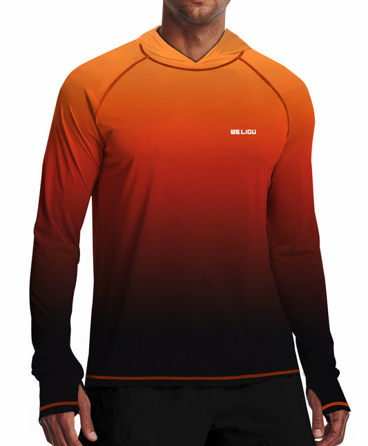 Orange Gradient UPF 50+ Sunscreen Hoodie