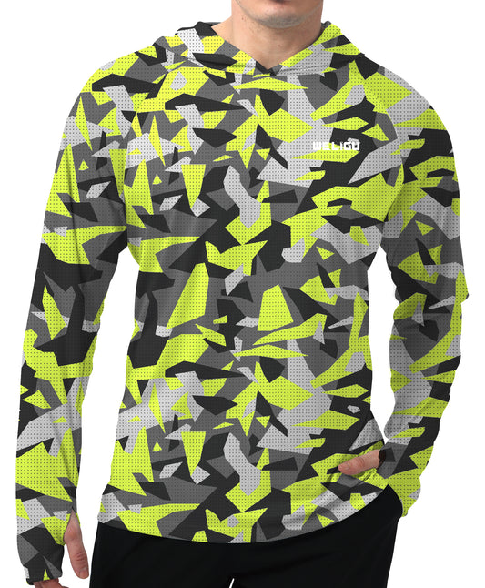 Light Green Camouflage UPF 50+ Sunscreen Hoodie