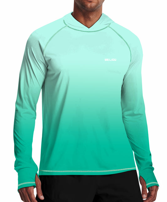 Turquoise Gradient UPF 50+ Sunscreen Hoodie