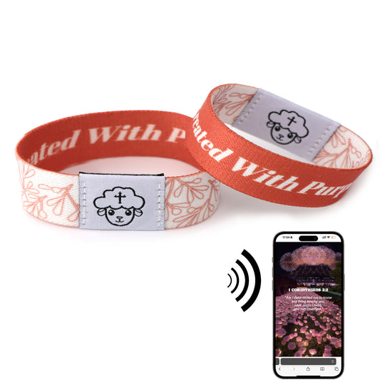 FaithWrist Daily Bible Verse Bracelet - Waterproof, Stretchable & Reversible with Upgraded Chip for Enhanced Performance